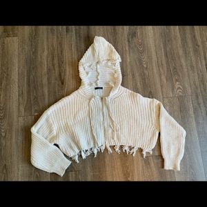 Cropped Zaful zip-up hoodie